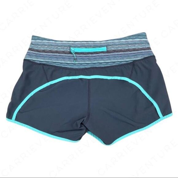 Lululemon Run Times Shorts Navy Space Dye Retro Style Athletic Running Size 4 - Picture 2 of 10